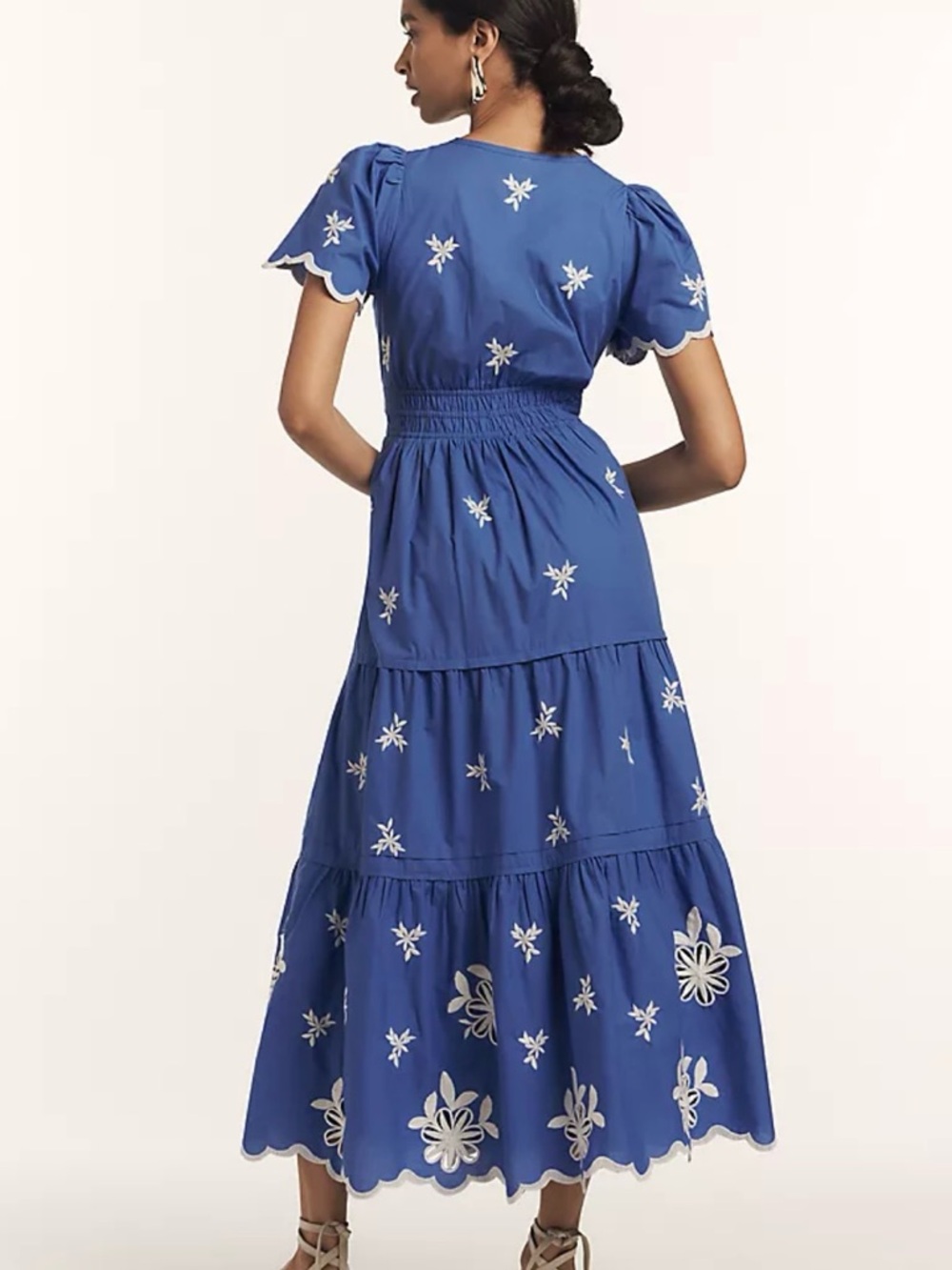 NWOT Blue Embroidered Anthropologie Somerset Maxi Dress - Picture 2 of 4
